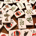 Wholesale NMJL Compliant 160-Piece 4-Player Luxury Black Acrylic US Mahjong Set Customizable Color Halloween Ghost Pattern