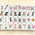 Wholesale New Arrival Luxury Pet Themed Three Layer Acrylic US Mahjong Set Animal Printed Hand Shuffle Mahjong Entertainment
