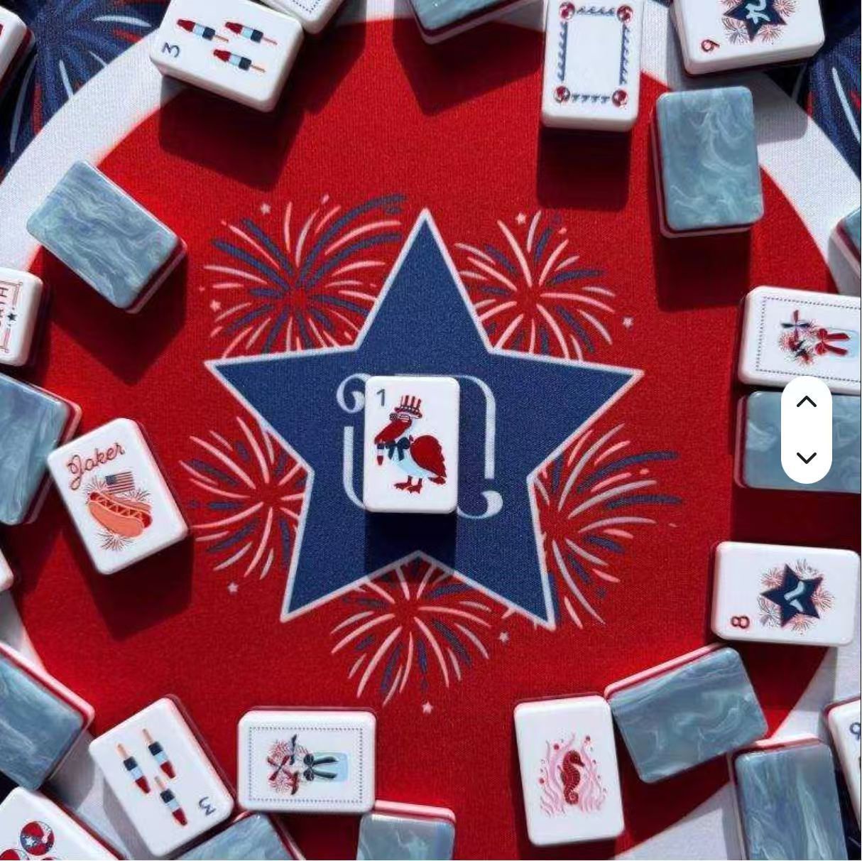Wholesale OEM ODM Luxury Personalized 4 Layer Acrylic Hand Rub American Mahjong Set Easy Read Clear Markings Custom Logo Pattern